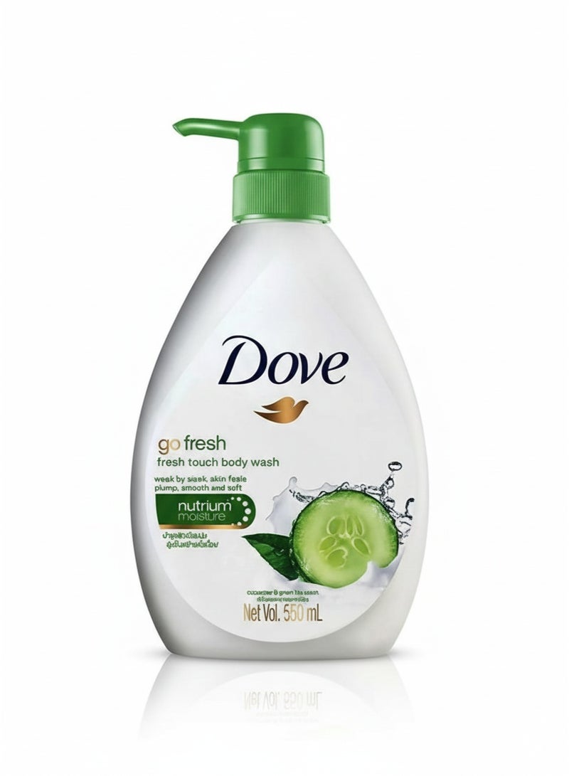 سائل استحمام دوف "جو فريش" بالخيار والشاي الأخضر (550 مل) - انتعاش وحيوية